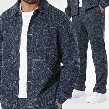 Frilivin - Conjunto de chaqueta y pantalón azul marino