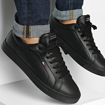 Tommy Hilfiger - Baskets Icon Court Leather Flag 5317 Black