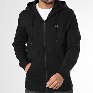 Tommy Jeans - Sweat Zippé Capuche Flag Zip 0743 Noir