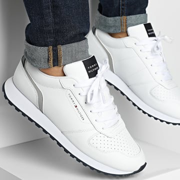 Tommy Hilfiger - Baskets New Runner Eva Mix Leather Flag 5453 White