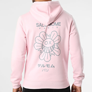 Sale Môme Paris - Sweat Capuche Flower Rose Rose Gris