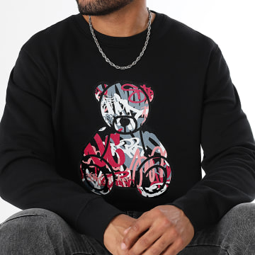 Teddy Yacht Club - Art Series Sudadera Cuello Redondo Delantero Rosa Negro