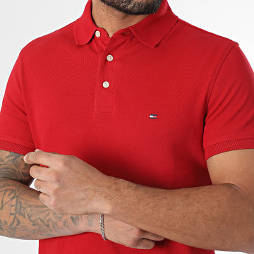 Tommy Hilfiger - Polo Manches Courtes Slim 1985 7771 Rouge