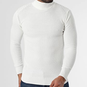 Classic Series - Pull Col Roulé Blanc