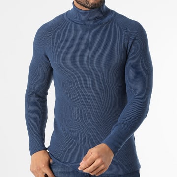 Classic Series - Pull Col Roulé Bleu Marine