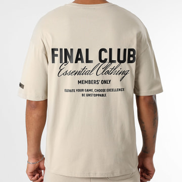 Final Club - Tee Shirt Oversize Large Big Back Beige