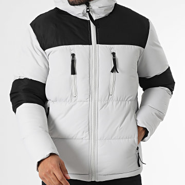 Frilivin - Chaqueta gris claro con capucha