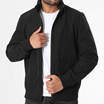 Frilivin - Chaqueta negra con cremallera