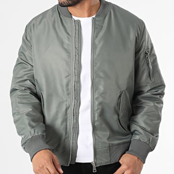 Frilivin - Chaqueta bomber verde caqui