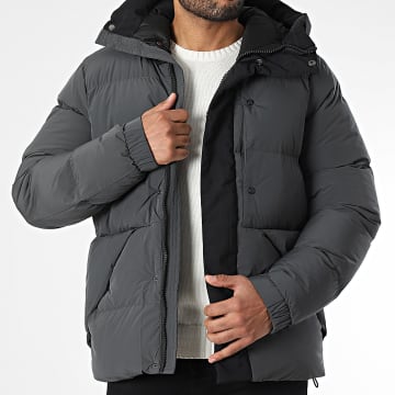 KZR - Doudoune Capuche Gris Anthracite