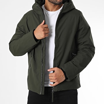 KZR - Veste Zippée Capuche Vert Kaki