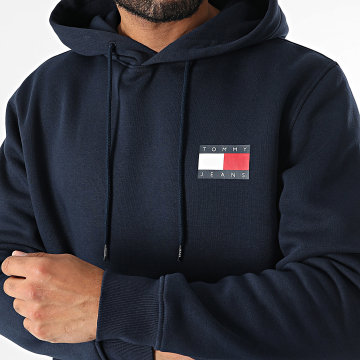 Tommy Jeans - Sweat Capuche Essential Flag 0738 Bleu Marine