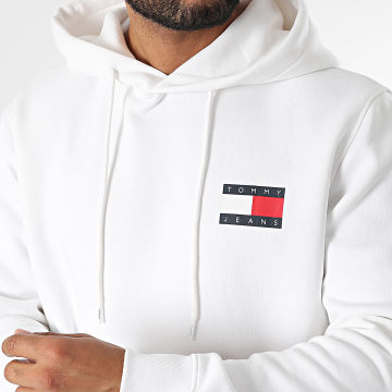 Tommy Jeans - Sweat Capuche Essential Flag 0738 Blanc