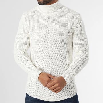 Classic Series - Pull Col Roulé Beige Clair