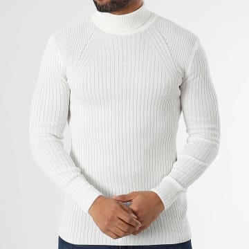 Classic Series - Pull Col Roulé Blanc