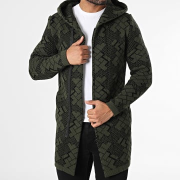 Classic Series - Gilet Capuche Long Vert Kaki