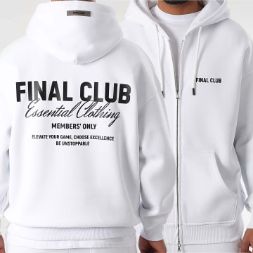 Final Club - Sudadera con cremallera Big Back White