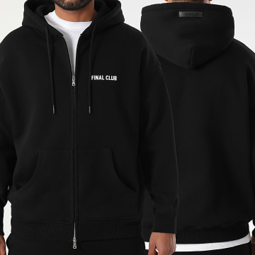 Final Club - Sudadera con cremallera Small Front Negro