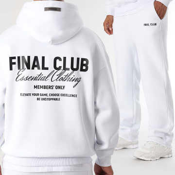 Final Club - Conjunto de sudadera con capucha y pantalón de chándal Big Back Blanco
