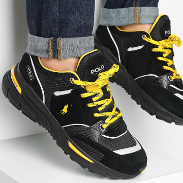 Polo Ralph Lauren - Trackster 250 Zwart Gele Sneakers