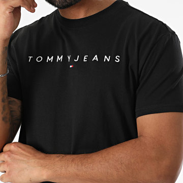 Tommy Jeans - Tee Shirt Linear Logo 0744 Noir