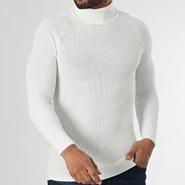 Classic Series - Pull Col Roulé Blanc