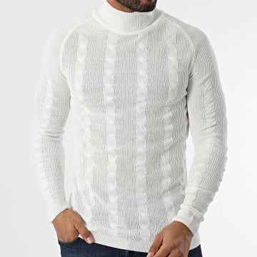 Classic Series - Pull Col Roulé Blanc