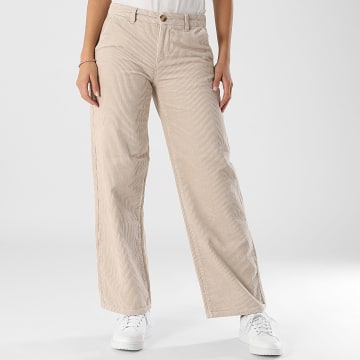 Only - Pantalon Femme Tiggy Corduroy Beige