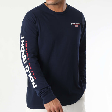 Polo Sport Ralph Lauren - Tee Shirt Manches Longues Logo Sport Bleu Marine
