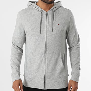 Tommy Hilfiger - Sweat Zippé Capuche 3434 Gris Chiné