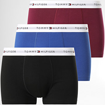 Tommy Hilfiger - Lot De 3 Boxers Signature 2761 Bleu Roi Bordeaux Noir