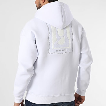 Ikao - Sweat Zippé Capuche Blanc