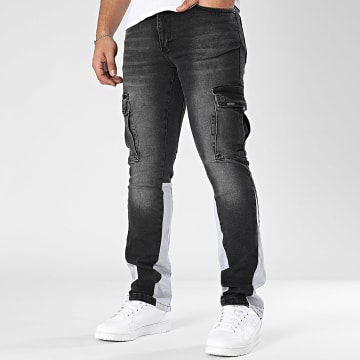 Ikao - Vaqueros Cargo Gris Negro