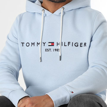 Tommy Hilfiger - Sweat Capuche Tommy Logo 1599 Bleu Clair