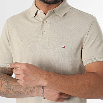 Tommy Hilfiger - Polo Manches Courtes Slim 1985 7771 Beige