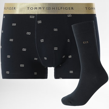 Tommy Hilfiger - Lot Boxer Et Paire De Chaussettes 3381 Noir Doré