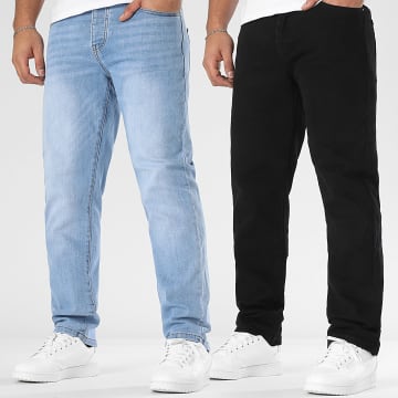 LBO - Juego de 2 vaqueros relaxed fit 0144 0245 Azul Denim Negro
