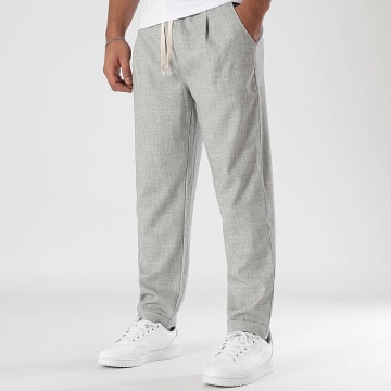 LBO - 1513 Pantalones de vestir texturizados Gris brezo