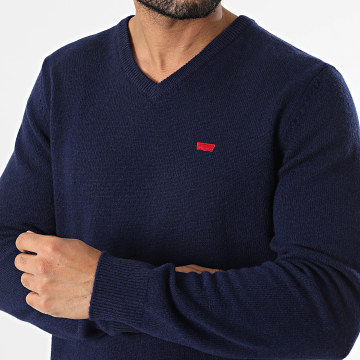 Levi's - Pull Col V A8618 Bleu Marine