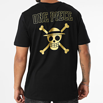 One Piece - Tee Shirt Oversize Large Hybrid Noir Doré