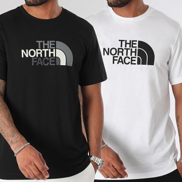 The North Face - Lot De 2 Tee Shirts Easy A8A6C Blanc Noir