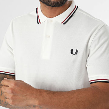 Fred Perry - Polo Manches Courtes Twin Tipped MM3600 Blanc