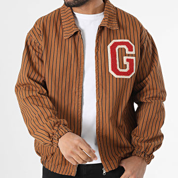 Ikao - Veste Zippée A Rayures Camel
