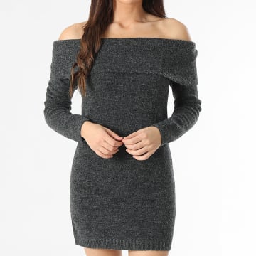 Jack And Jones - Damestrui met boothals Evi Off Antraciet Grijs