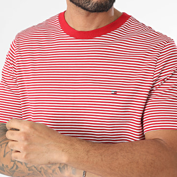 Tommy Hilfiger - Tee Shirt A Rayures Essential Seasonal 9995 Rouge Blanc