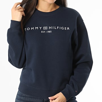 Tommy Hilfiger - Sweat Crewneck Femme Reg Corp Logo 9791 Bleu Marine