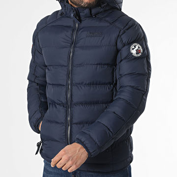 Geographical Norway G-Hunter - Giacca da uomo in pile caldo e soffice Blu scuro S