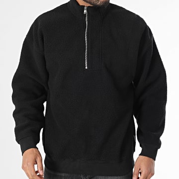 Only And Sons - Sweat Col Montant Zippé Polaire Bellamy Noir