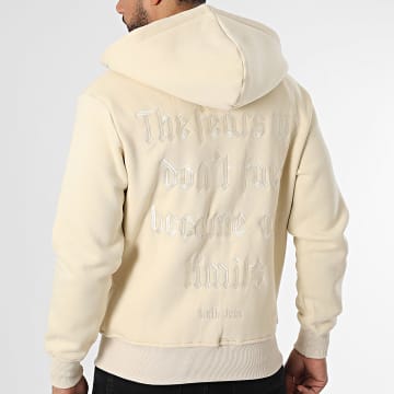 Sixth June - Sudadera beige con capucha y cremallera