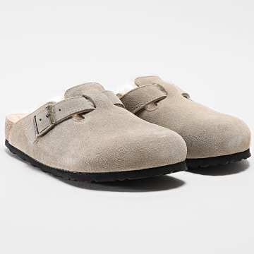 BIRKENSTOCK - Sandali Boston VL Shearing Taupe
